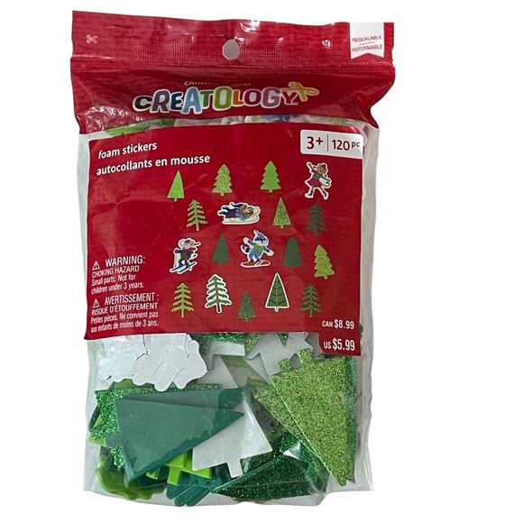 Creatology Pony Beads & Foam Stickers 11 Bags Christmas Holiday 3,840 Pieces - Picture 3 of 8